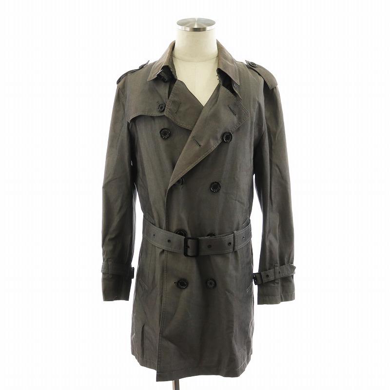 BLACK LABEL CRESTBRIDGE LLサイズ　　トレンチコート マイクロピーチギャバジンダブルトレンチコート（コート）｜BLACK