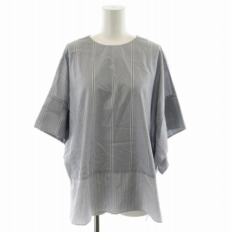 アドーア ADORE 22SS ストライプボクシーブラウス カットソー 半袖 38 