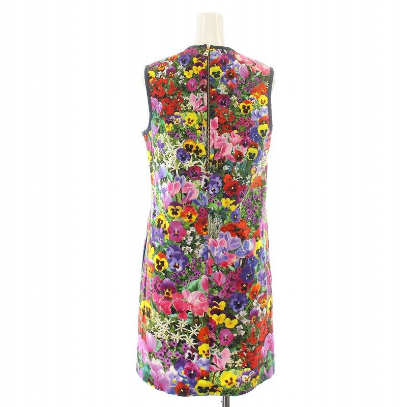 モスキーノ MOSCHINO BOUTIQUE ワンピース ミニ ノースリーブ 花柄 総 