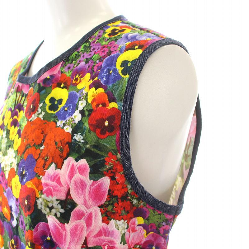 モスキーノ MOSCHINO BOUTIQUE ワンピース ミニ ノースリーブ 花柄 総 