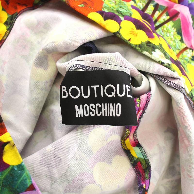 モスキーノ MOSCHINO BOUTIQUE ワンピース ミニ ノースリーブ 花柄 総 