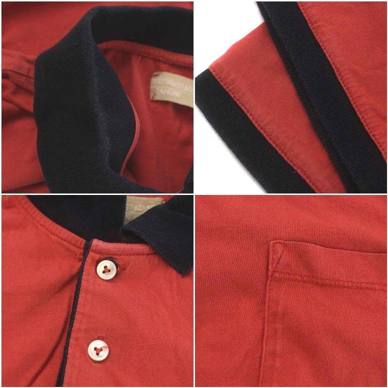 ZANONE ザノーネ　ポロシャツ　半袖　SLOWEAR 美品 ザノーネ ZANONE SLOWEAR ポロシャツ 半袖 ハーフボタン バイカラー M