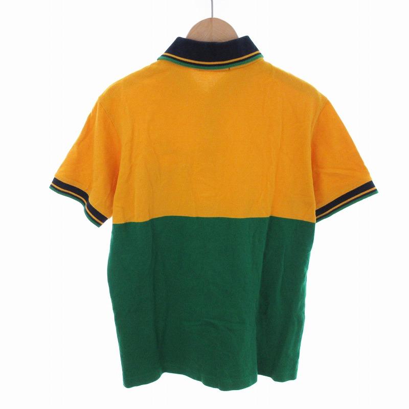 フレッドペリー　ポロシャツ　刺繍ロゴ　半袖シャツ　グリーン　XLサイズ　古着 FRED PERRY フレッドペリー M12N 英国製 半袖 ポロシャツ