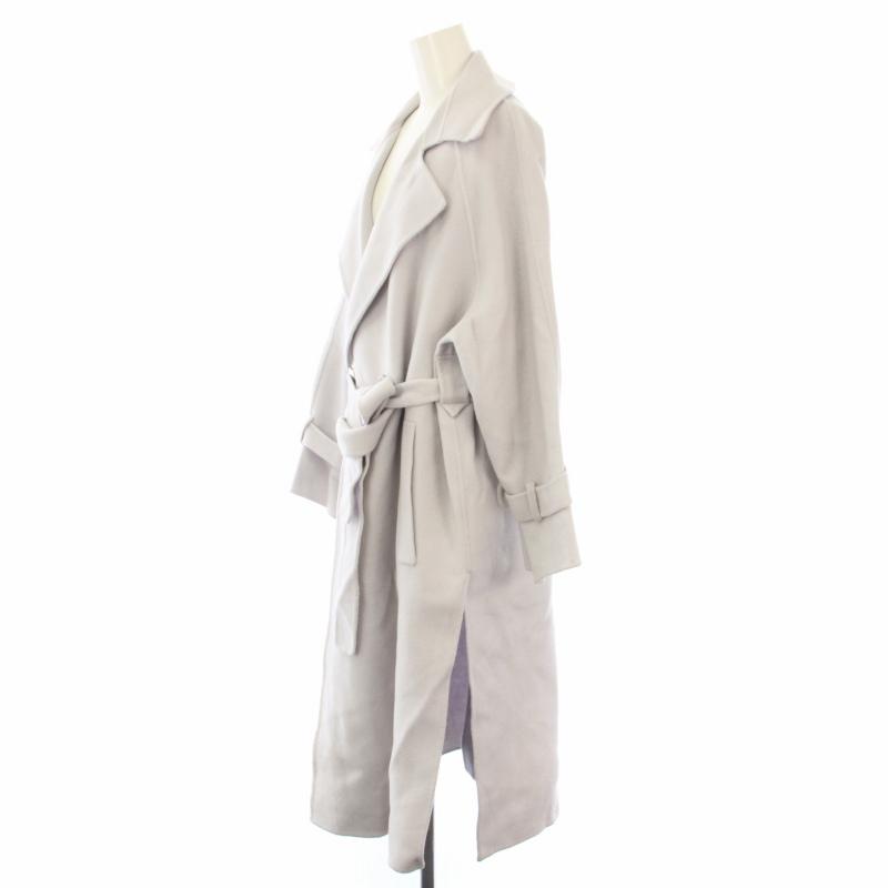 グレース コンチネンタルロングコート サイズ36グレー ウール ベルト付き ウールチェスターコート / GRACE CONTINENTAL | GRACE CONTINENTAL