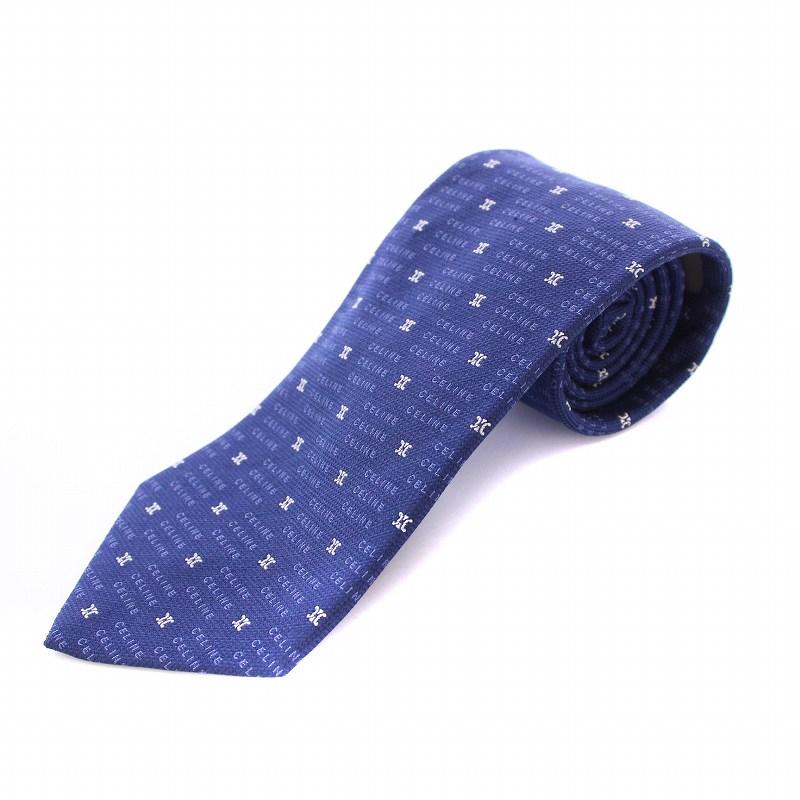 CELINE（セリーヌ） ネクタイ レギュラータイ シルク ロゴ トリオンフ