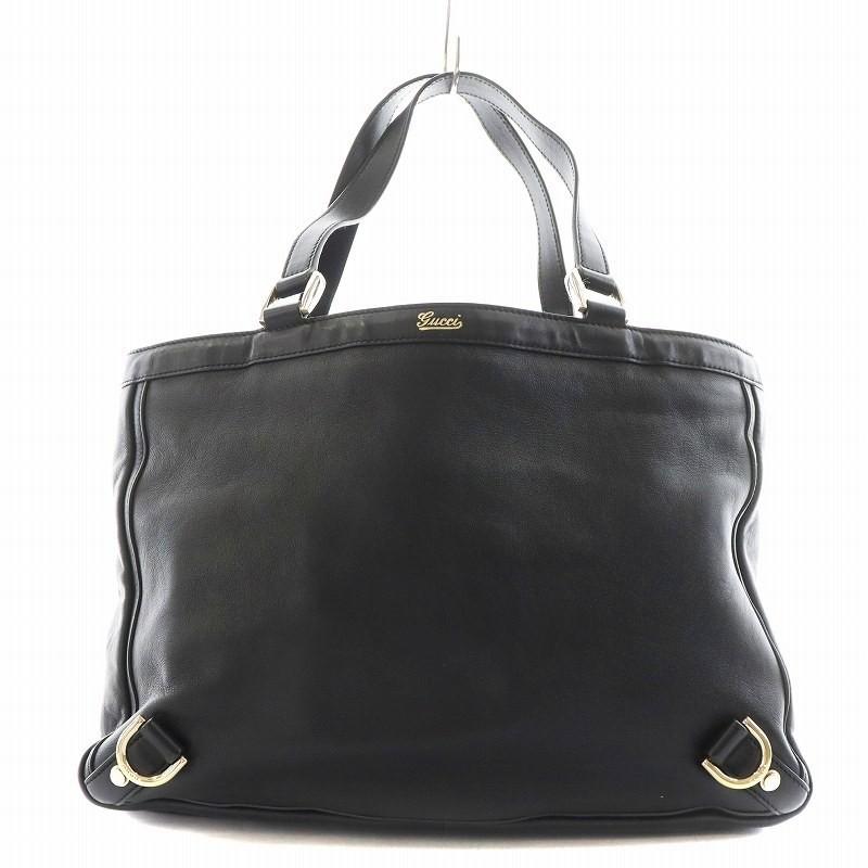 GUCCI グッチ グッチシマ ハンドバッグ レザー ブラック レディース