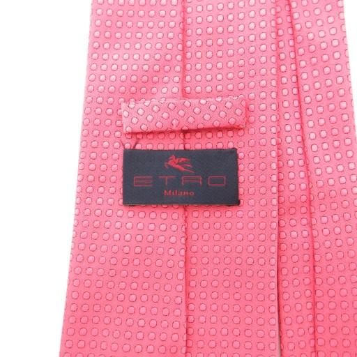 ETROネクタイ ETRO（エトロ） ネクタイ カジュアル 総柄 絹 シルク ピンク /GV