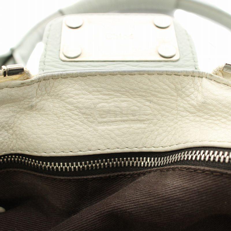良品 クロエ chloe ハンドバッグ パディントン レザー シルバー 南京錠 Chloe クロエ CHLOE パディントン ハンドバッグ レザー 南京錠