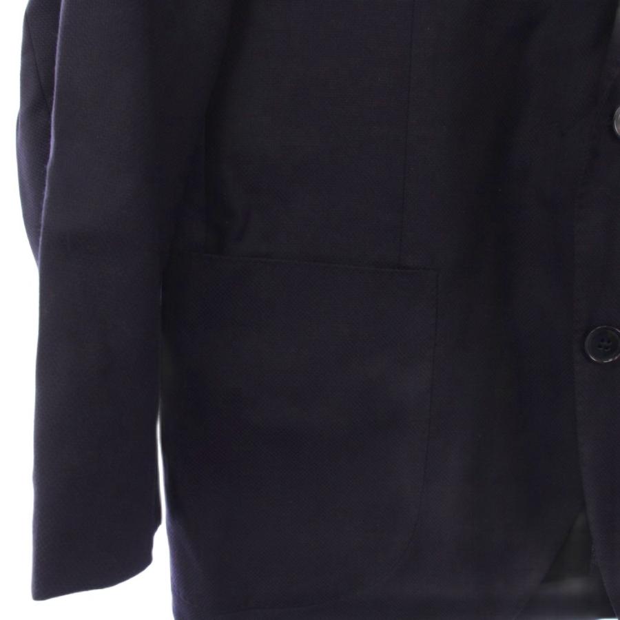 【中古】ラルディーニ LARDINI テーラードジャケット シングル ウール 50 7REG ネイビー JS0526AQ /KH ▲H メンズ ラルディーニ LARDINI テーラードジャケット シングル ウール 50 7REG