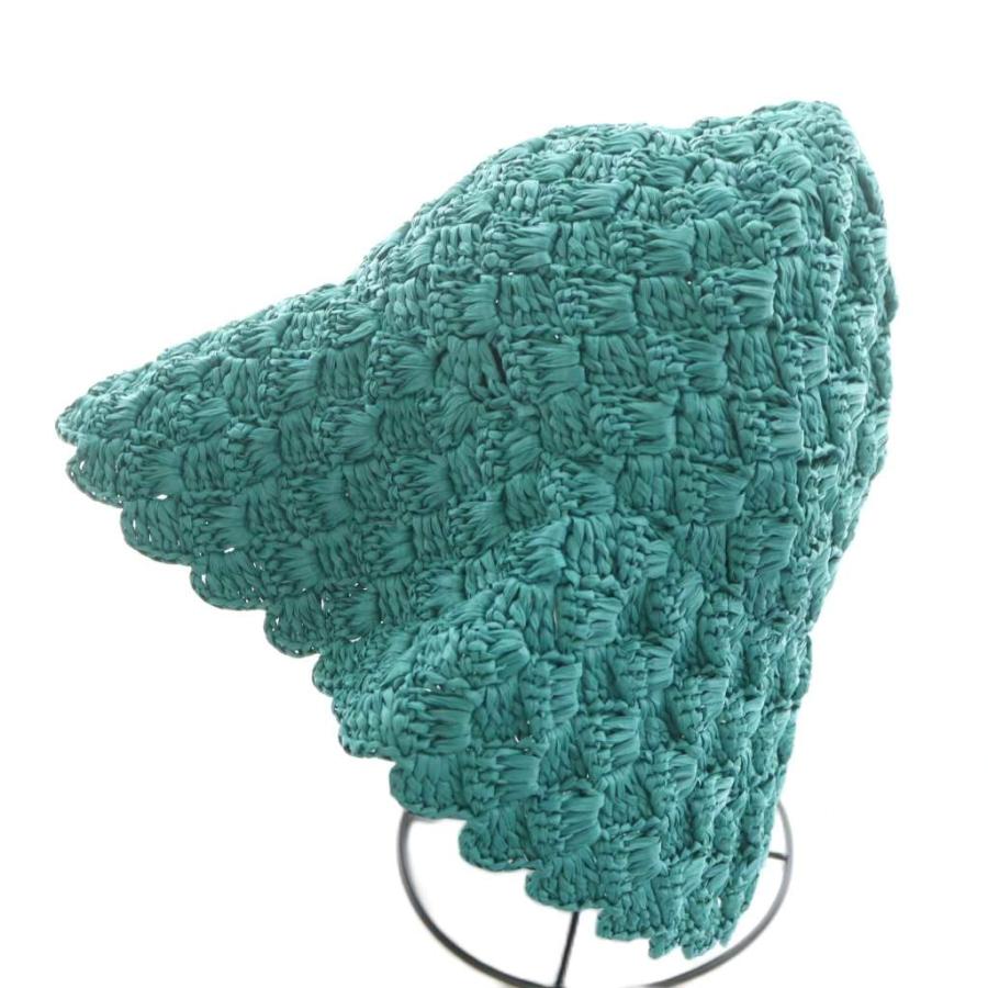 【中古】未使用品 ラ メゾン ド リリス La Maison de Lyllis BARROW 麦わら帽子 スカラップ 57cm ミント 緑 未使用品 ラ メゾン ド リリス La Maison de Lyllis BARROW 麦わら帽子