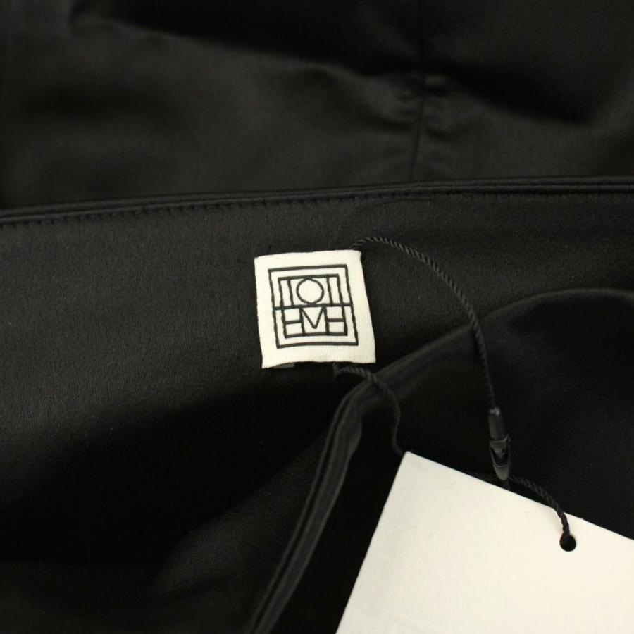 【中古】トーテム TOTEME ドレープサテントップス カットソー チュニック 七分袖 36 黒 ブラック 231-5001-208 トーテム TOTEME ドレープサテントップス カットソー チュニック 七分