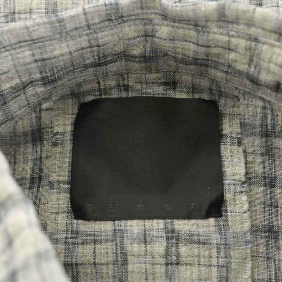 未使用品 オーレット OURET 16SS シャツ 長袖 チェック 麻 リネン 1
