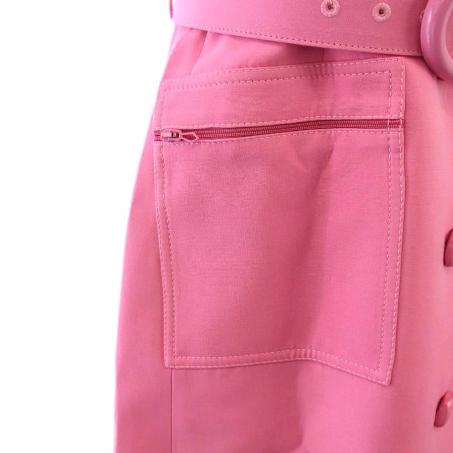 【中古】未使用品 グッチ GUCCI タグ付き トレンチコート アウター ロング GGベルト 38 ピンク 584123 /KH レディース GUCCI（グッチ） 未使用品 タグ付き トレンチコート アウター ロング