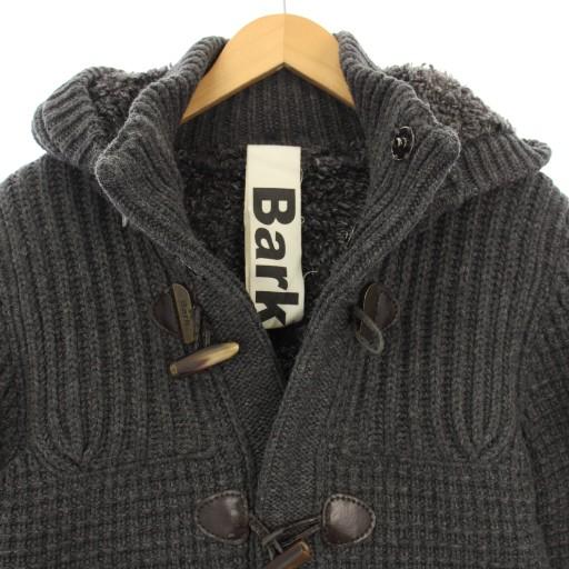 【中古】バーク Bark ニットジャケット ダッフルコート アウター フード S グレー 37-3309065 /TK メンズ BARK（バーク） ニットジャケット ダッフルコート アウター フード S