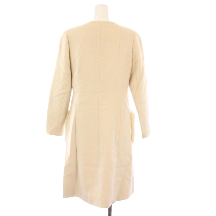 Rene（ルネ） ノーカラーコート アウター ロング アンゴラ混 ミンク