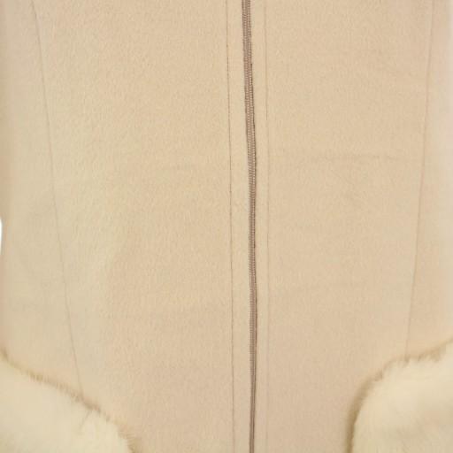 Rene（ルネ） ノーカラーコート アウター ロング アンゴラ混 ミンク