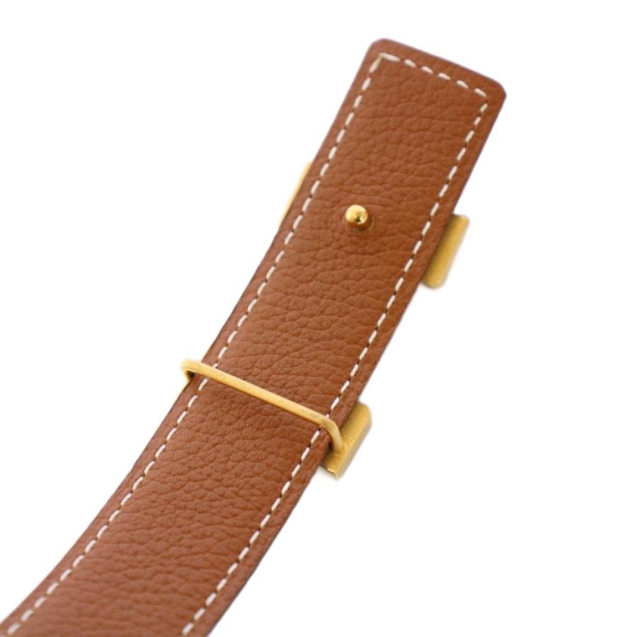 HERMES（エルメス） コンスタンス レザーベルト 革ベルト 75 黒 □G