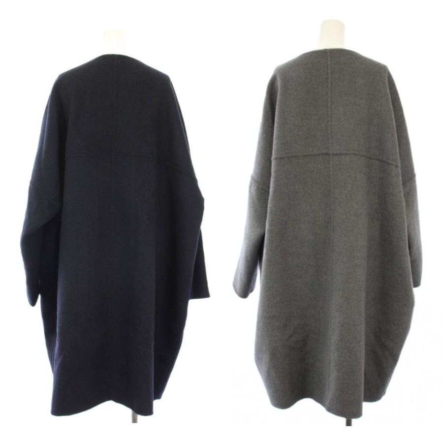 ボウエー bow.a ノーカラーコート リバーシブル アウター F グレー 