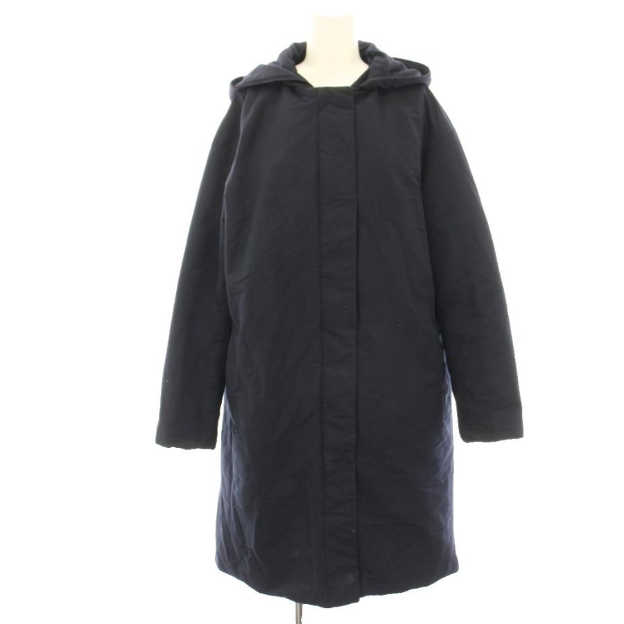 ユニクロ（UNIQLO） ハイブリッドダウンコクーンコート M 紺 ネイビー