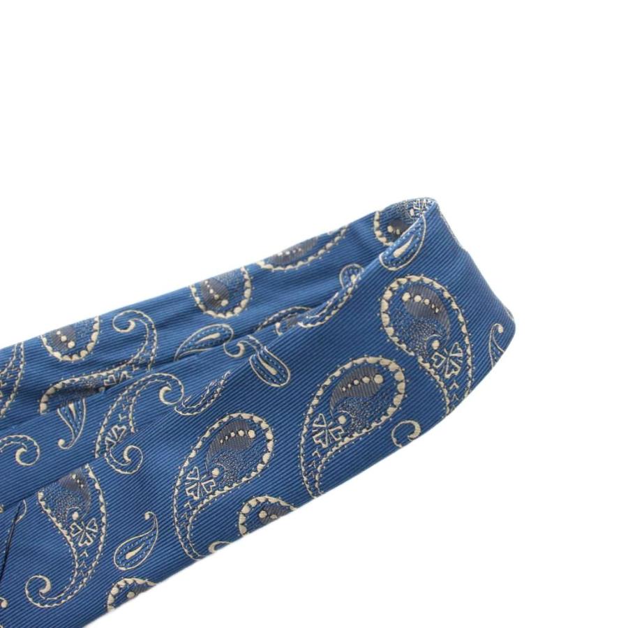 極美品 24AW Atto Vannucci ペイズリープリントネクタイ アットヴァンヌッチ Atto Vannucci ネクタイ ペイズリー柄 シルク 青