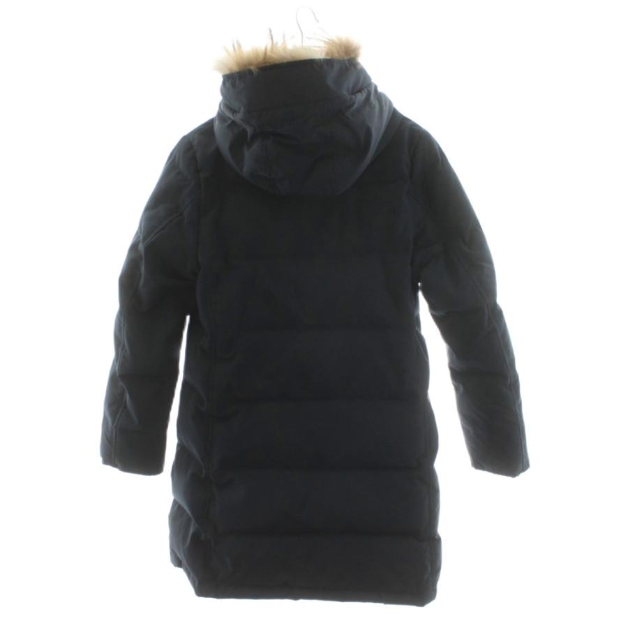 ダントン DANTON ダウンジャケット フード ファー アウター 36 紺