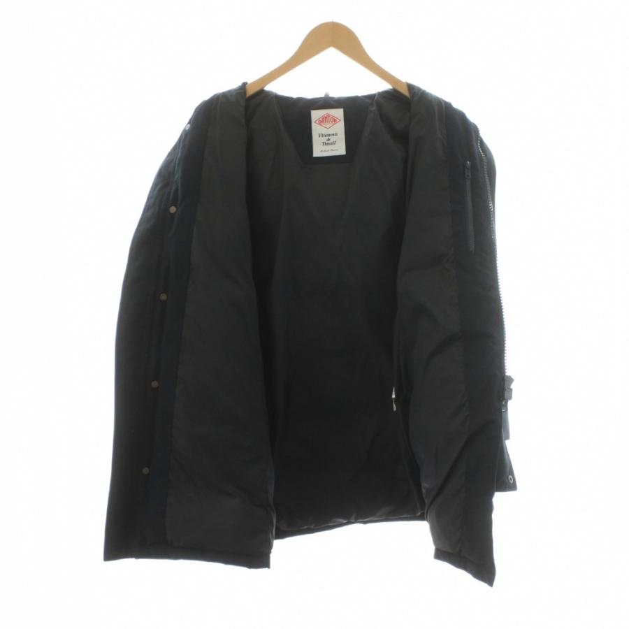 ダントン DANTON ダウンジャケット フード ファー アウター 36 紺