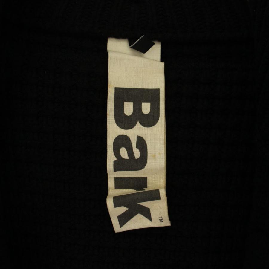 BARK（バーク） ニットダッフルコート ミドル丈 ウール ナイロン M 黒