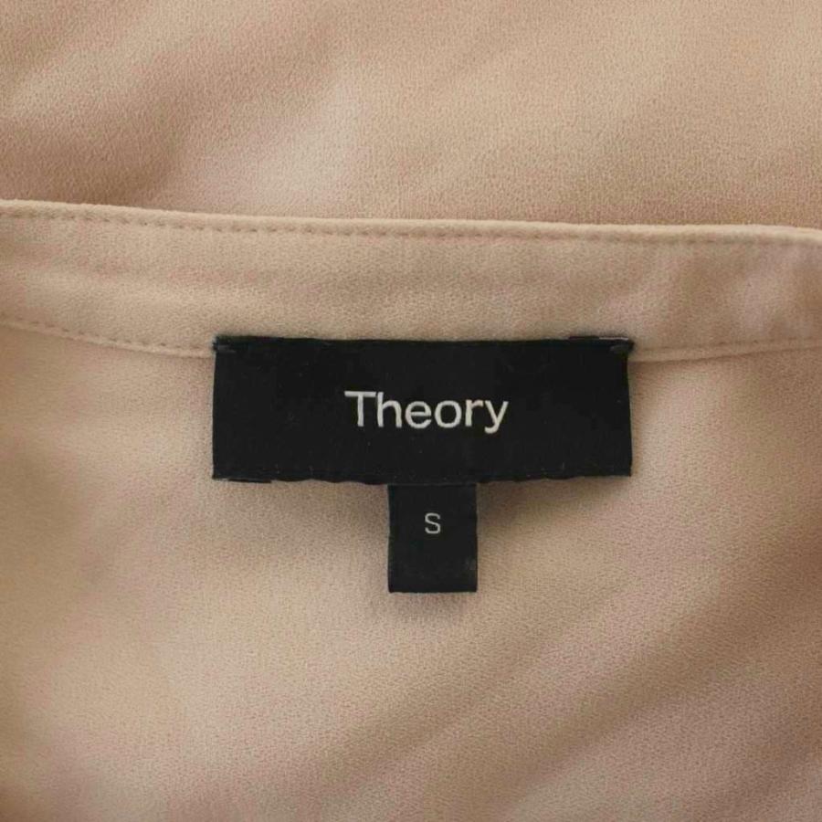 theory（セオリー） シャツ ブラウス S ピンク 長袖 バンドカラー 胸