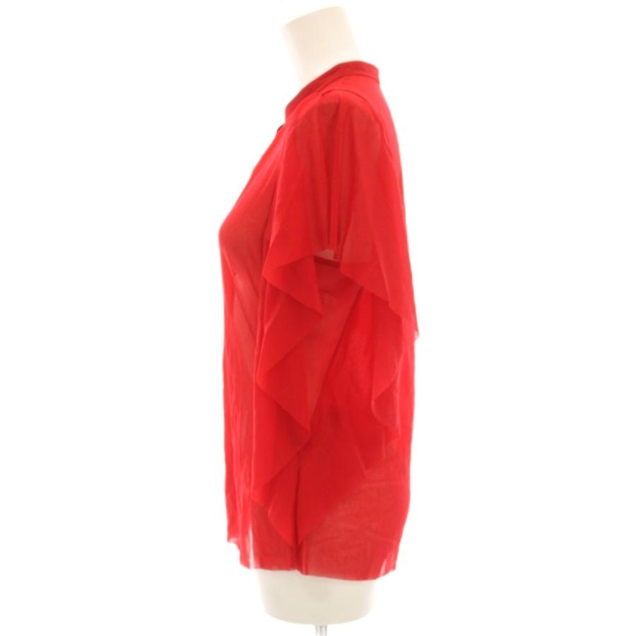VIVIENNE TAM - 匿名発送　美品　ヴィヴィアンタム　スタンドカラービジューブラウス　サイズ1 ヴィヴィアンタム VIVIENNE TAM シャツ ブラウス 1 赤 レッド スタンド