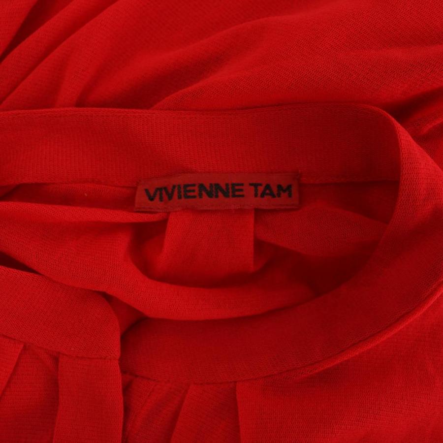 ヴィヴィアンタム VIVIENNE TAM シャツ ブラウス 1 赤 レッド スタンド