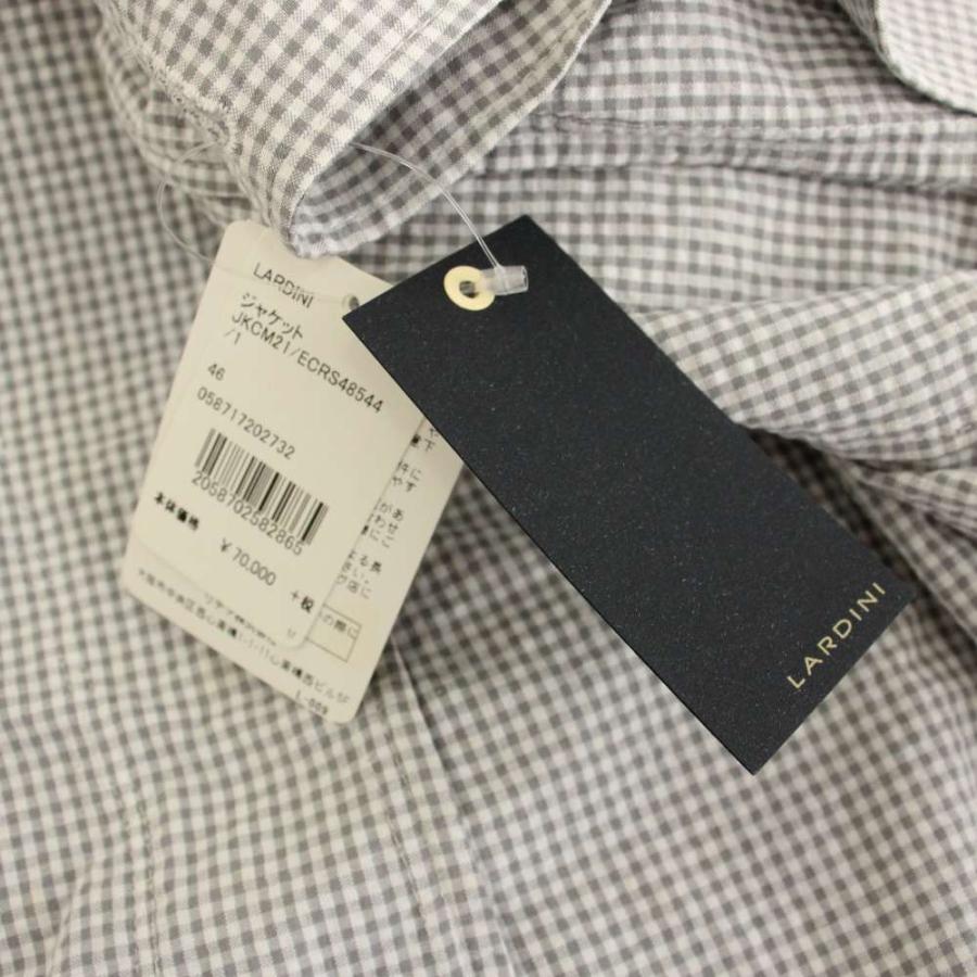 ラルディーニ LARDINI テーラードジャケット シングル ギンガム