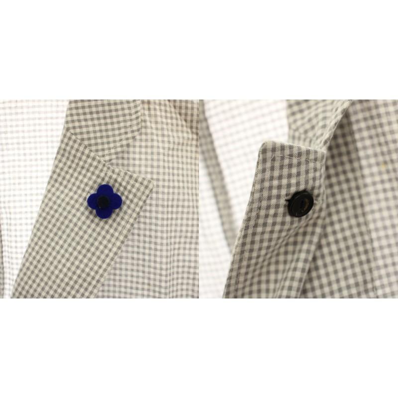 ラルディーニ LARDINI テーラードジャケット シングル ギンガム