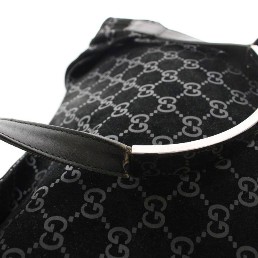 GUCCI（グッチ） ワンショルダーバッグ GG柄 スエード 黒 001 3297 /YM 