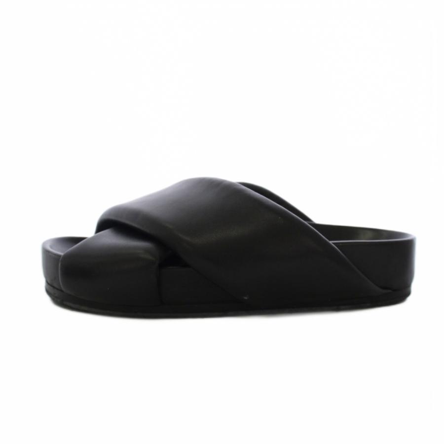ジルサンダー JIL SANDER クロスストラップ レザー サンダル ミュール