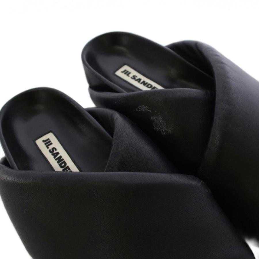 ジルサンダー JIL SANDER クロスストラップ レザー サンダル ミュール