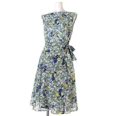日本製 中古 トッカ Tocca 18年 ドレス ワンピース Moulin Frill 花柄 ノースリーブ シフォン プリント フレア リボン ブルー 0 レディース ベクトル 古着 0 ブランド古着販売のベクトル 通販 Yahoo ショッピング 新発売の Uni Labs Com