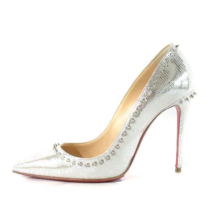 中古 クリスチャンルブタン Anjalina アンジェリーナ パンプス ハイヒール スタッズ シルバー 35 靴 レディース ベクトル 古着 0 ブランド古着販売のベクトル 通販 Yahoo ショッピング