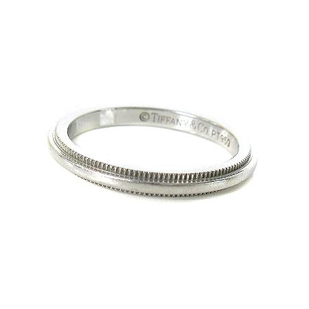 指輪 ティファニー Tiffany Co ミルグレイン バンド リング 指輪 プラチナ Pt950 刻印 3 2g 9号 アクセサリー レディース