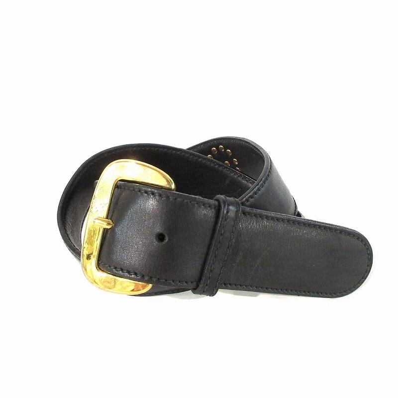 中古 グッチ Gucci ベルト レザー ロゴ スタッズ 黒 ヴィンテージ Ibs レディース ベクトル 古着 0 ブランド古着販売のベクトル 通販 Yahoo ショッピング