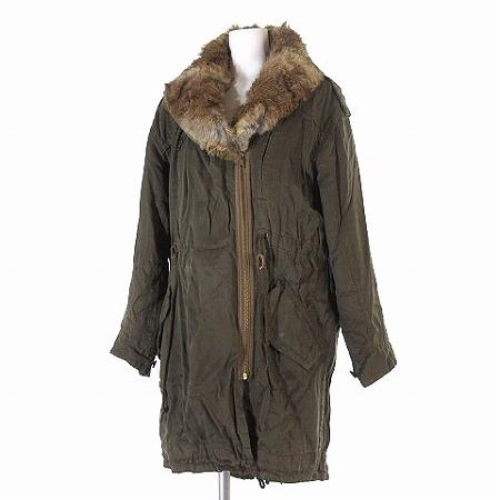 中古 レディラックルカ Lady Luck Luca Work By Luca モッズコート ラビット ファー 毛皮 付き ライナー 付き カーキ アウター レディース ベクトル 古着 0 ブランド古着販売のベクトル 通販 Yahoo ショッピング