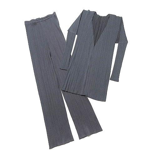 人気特価激安 中古 プリーツプリーズ Pleats Please イッセイミヤケ セットアップ スーツ カーディガン 長袖 ロング パンツ 無地 グレー 3 レディース ベクトル 古着 21年春夏再入荷 Www Skylanceronline Com