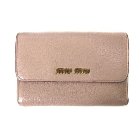 ミュウミュウ miumiu 5MH373 財布 コンパクトウォレット ゴート  