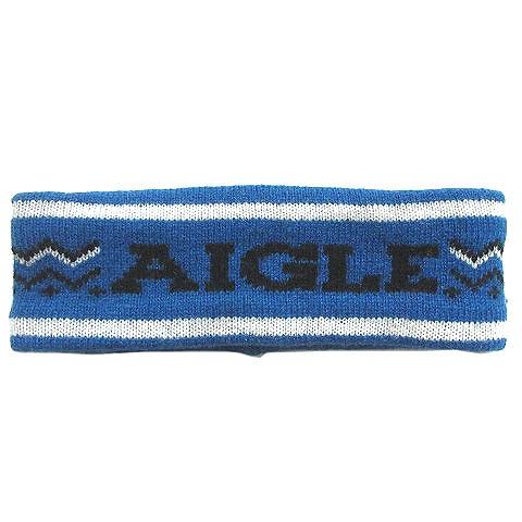 未使用品 エーグル AIGLE タグ付き ネックウォーマー マフラー ロゴ ウール 青 ブルー メンズ｜vectorpremium｜02
