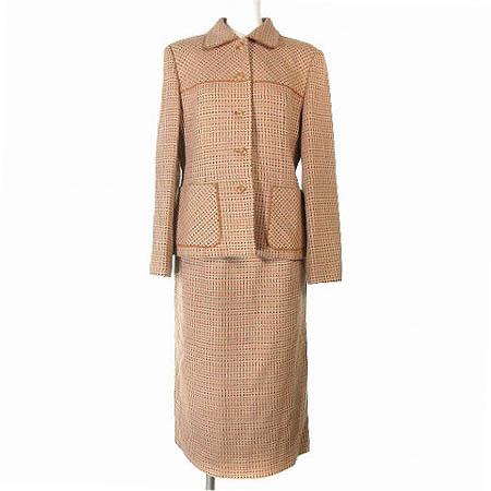 ロシャス レリアン  スーツ スカート 毛100 11号 L ベージュ オシャレ ロシャス レリアン スーツ スカート 毛100 11号 L ベージュ オシャレ