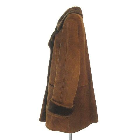 GUARANTEED ORIGINAL SHEARLING ムートンコート シープスキン ダブル 茶 ブラウン I42 ■GY18 レディース GUARANTEED ORIGINAL SHEARLING ムートンコート シープスキン ダブル 茶 ブラウン I42 ■GY18 レディース