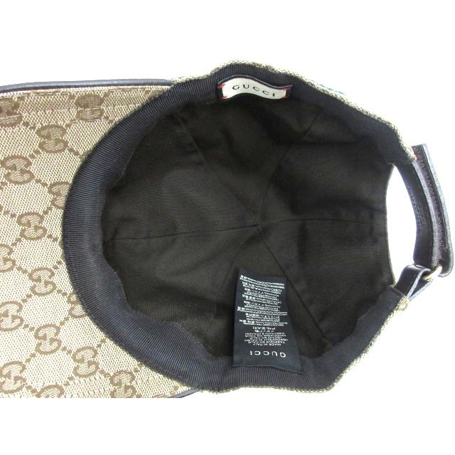 GUCCI ロゴプリント ベージュキャップ 中古・古着通販】GUCCI (グッチ) ロゴキャップ ベージュ サイズ:M