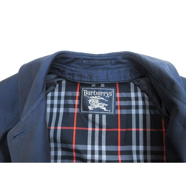バーバリーズ Burberrys ステンカラーコート ネイビー コットン 9AR 裏
