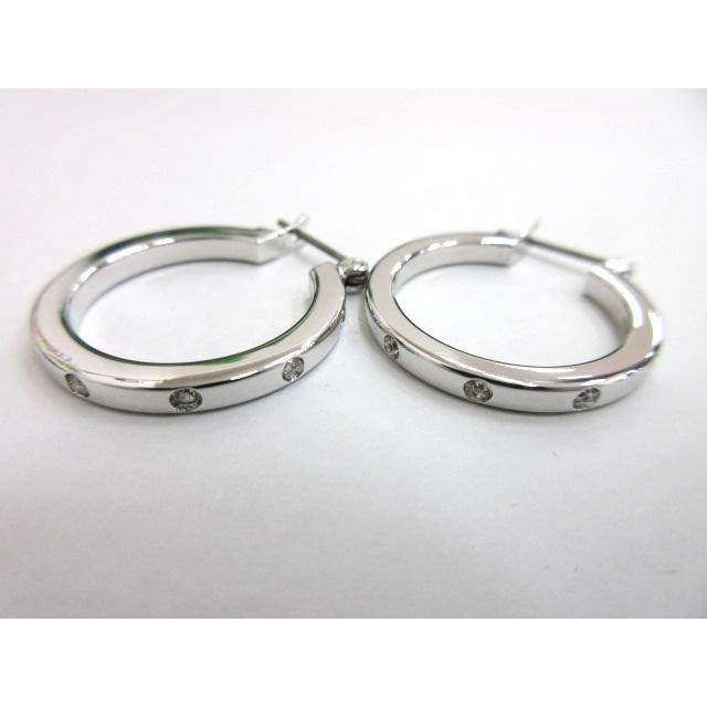 スワロフスキー SWAROVSKI フープピアス シルバーカラー アクセサリー