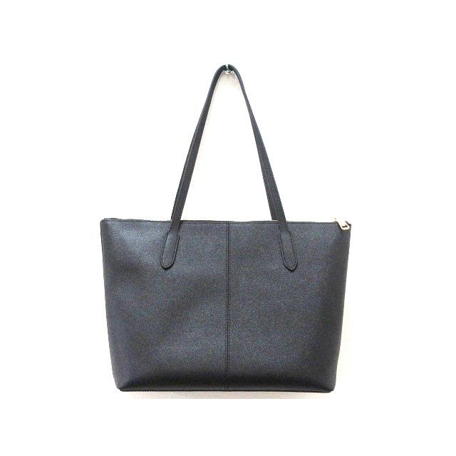 COACH コーチ ジップ トートバッグ 4454 ブラック 中古 COACH コーチ レザー トートバッグ ブラック 黒 4454 かばん