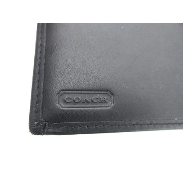 COACH（コーチ） シグネチャー 二つ折り財布 ブラック系 キャンバス